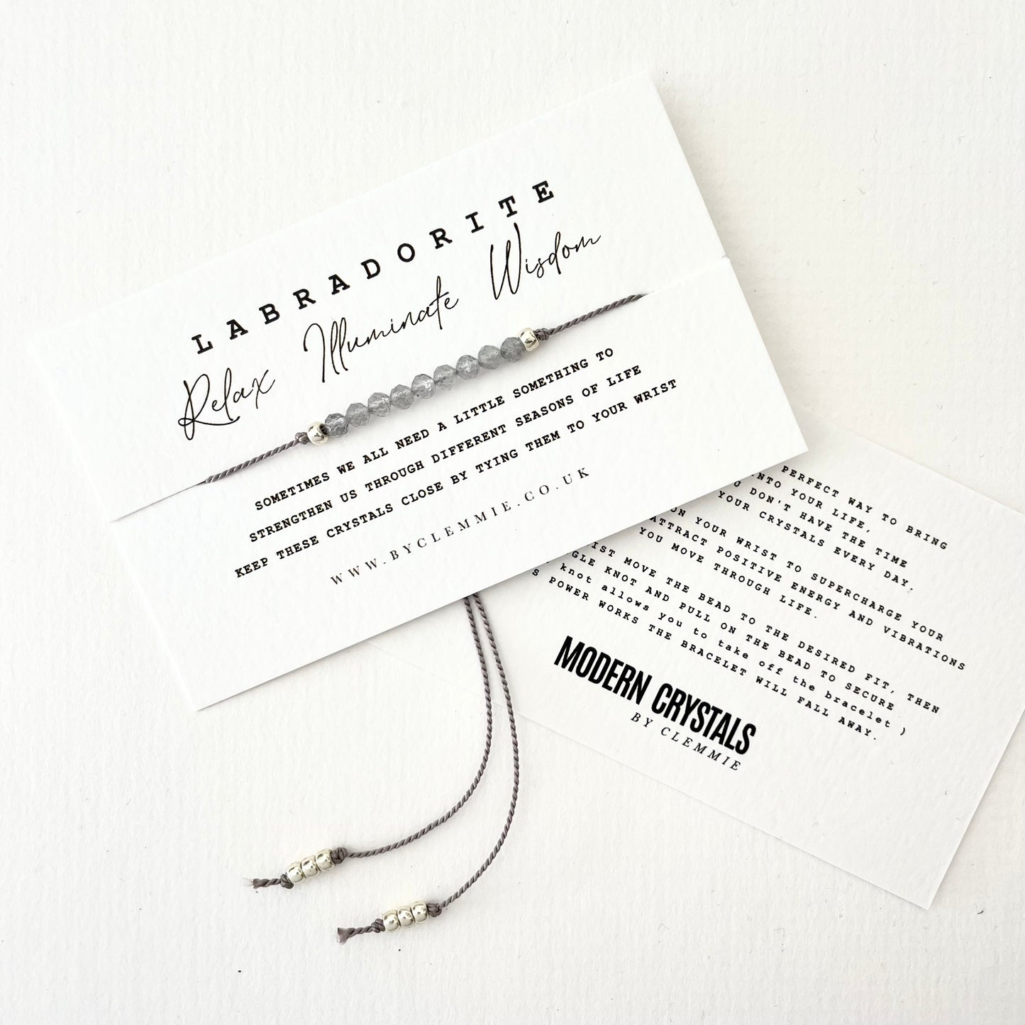 Tie-On Crystal Bracelet | Labradorite