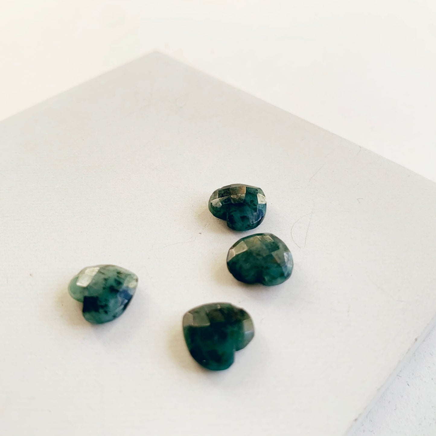 DAINTY SILK NECKLACE | EMERALD HEART