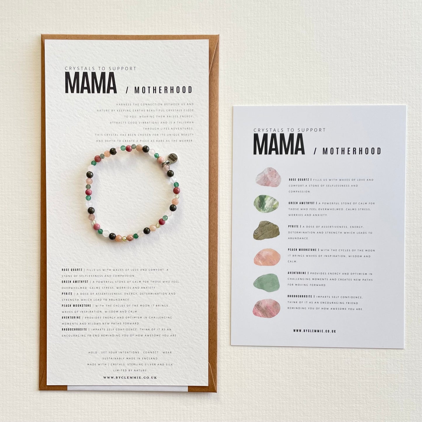 Crystal Recipe | Mama / Motherhood | Stretch Bracelet