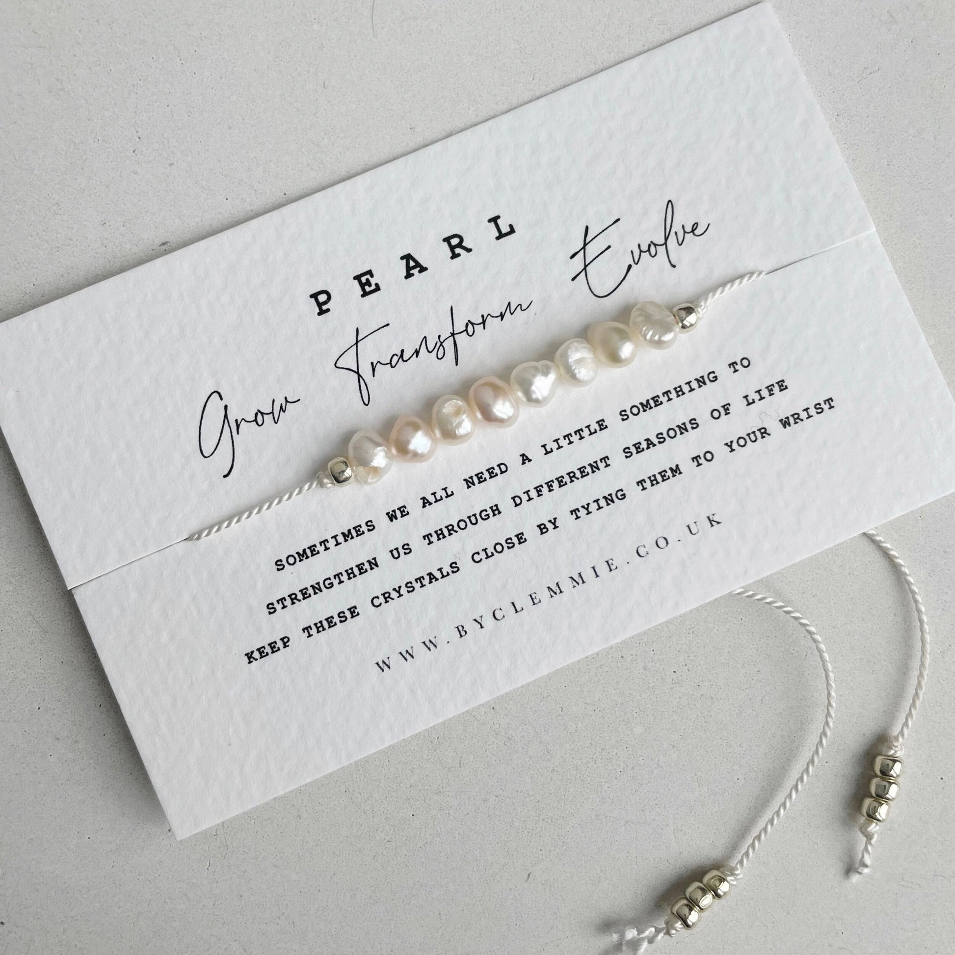 PEARL | Tie On Crystal Bracelet
